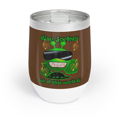 disc jockey - Chill Wine Tumbler (brown)