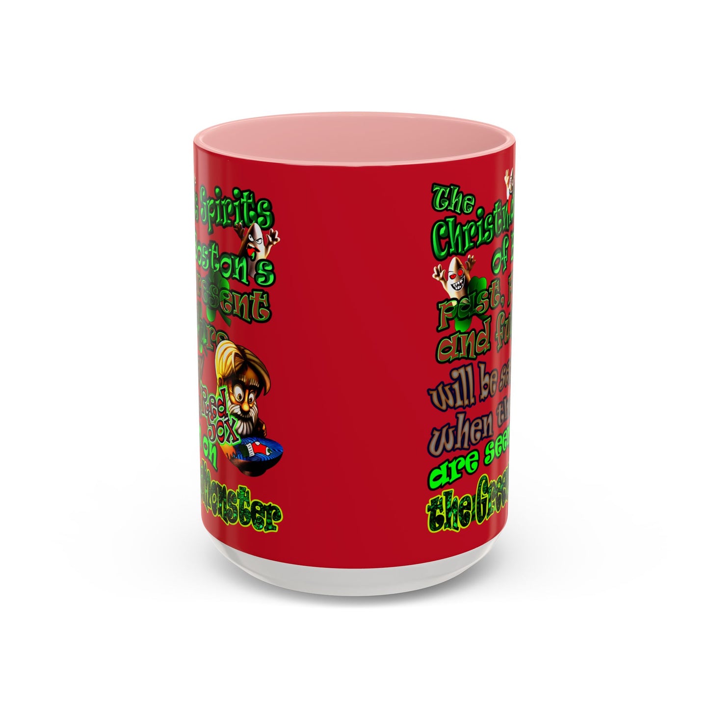 christmas spirits of boston - Accent Mug (dark red)