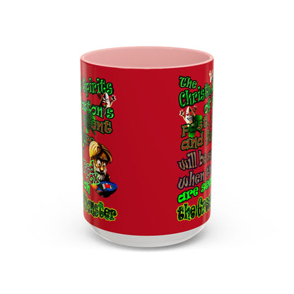christmas spirits of boston - Accent Mug (dark red)