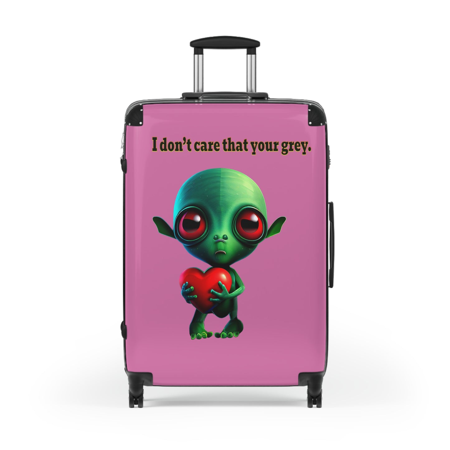 I don't care that your grey - Suitcase (light pink)