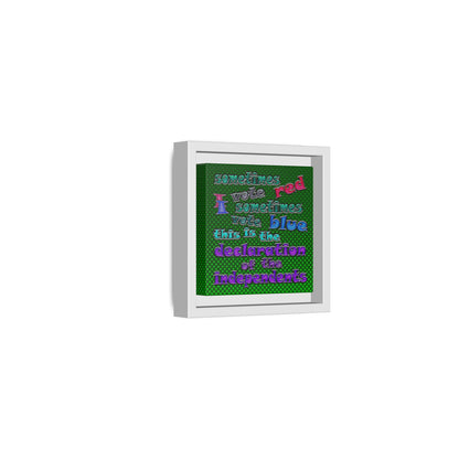 declaration of the independents - framed canvas art (logo green)
