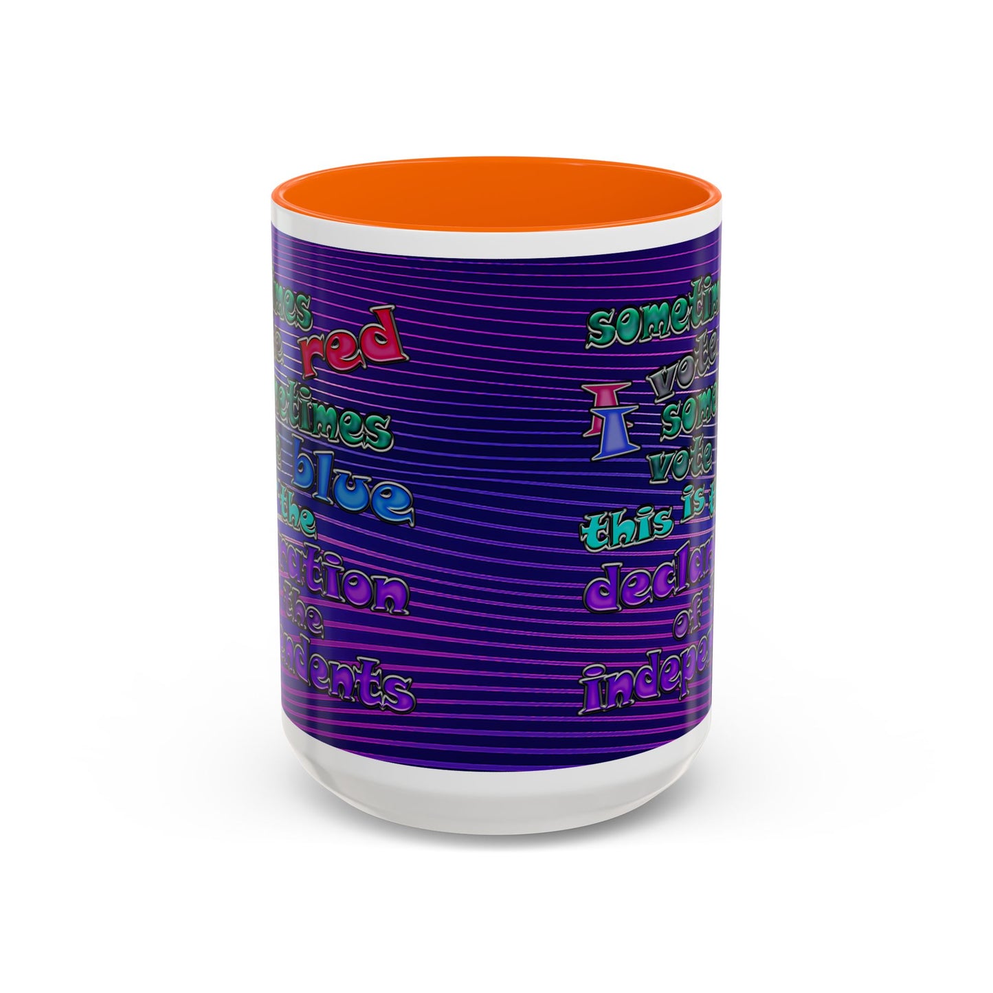 declaration of the independents - Accent Mug (purple wave)