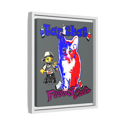 tag that - framed canvas art (dark grey)
