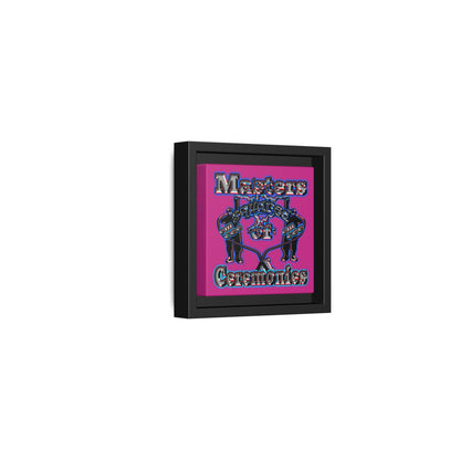 em cee squared - framed canvas art (pink)
