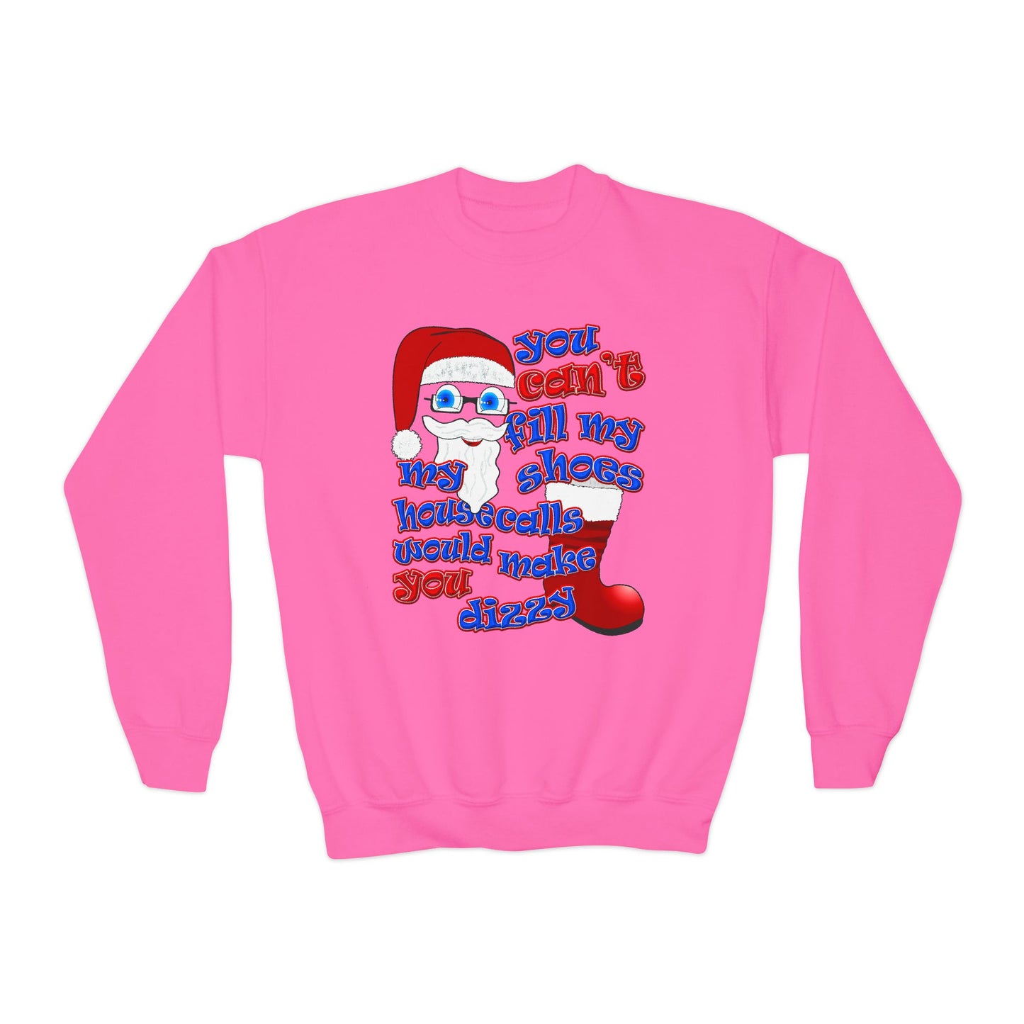 santa's shoes - Youth Crewneck Sweatshirt