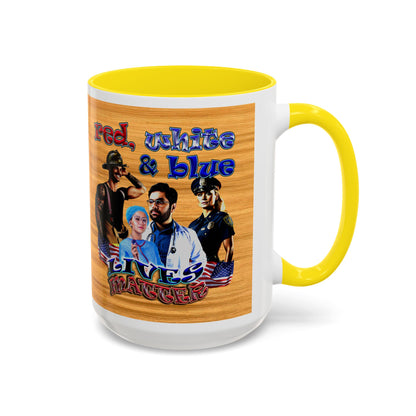 rw&b lives matter - Accent Mug (butterscotch wood finish)