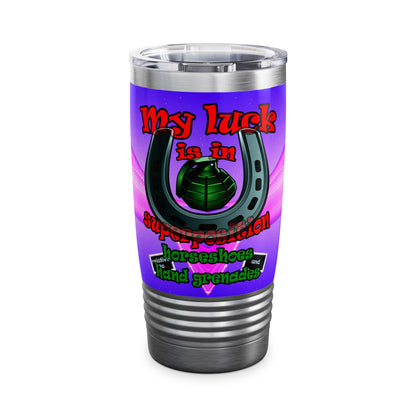 my luck - Ringneck Tumbler, 20oz (purple-pink wave)
