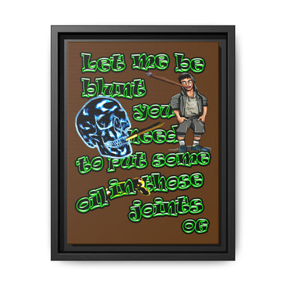 og - framed canvas art (brown)