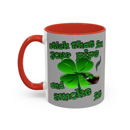 celtics logo - Accent Mug (light grey)