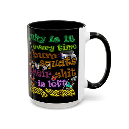 the bum's shit - Accent Mug (black)