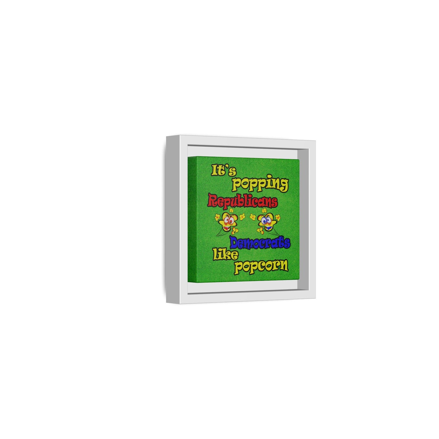 popping like popcorn - framed canvas art (green turf)