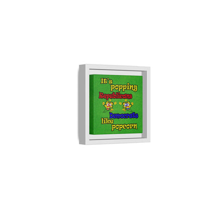 popping like popcorn - framed canvas art (green turf)