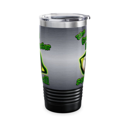 green monster - Ringneck Tumbler, 20oz (brushed nickel)