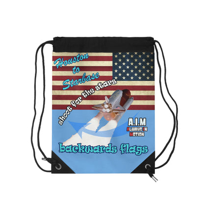 shoot for the stars - Drawstring Bag (light blue)