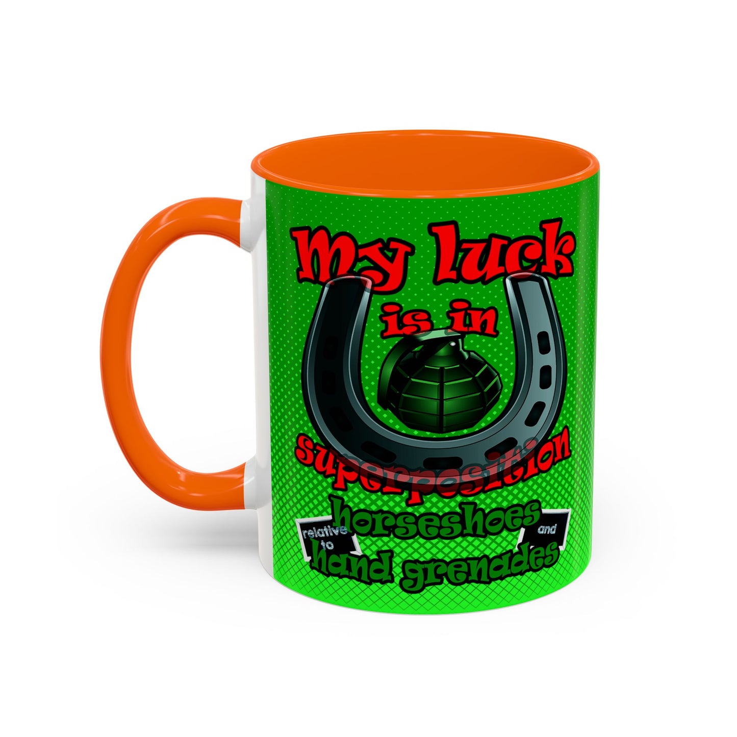 my luck - Accent Mug (logo green)