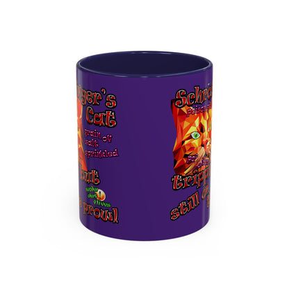 schrodinger's cat - Accent Mug (purple)