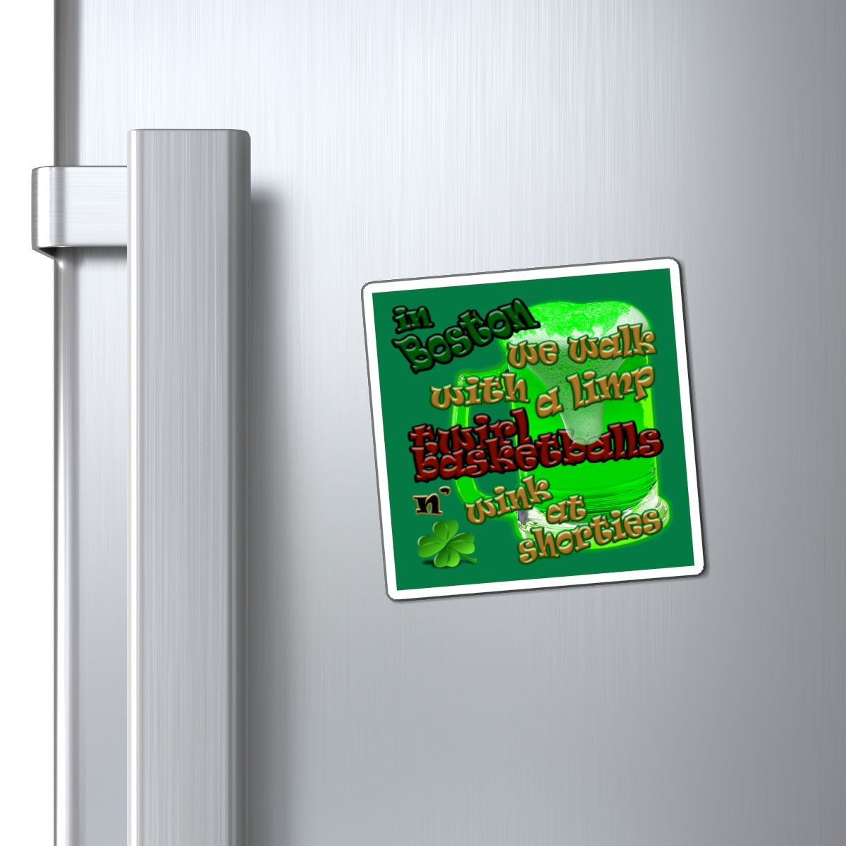 celtics logo - Magnets - (dark green)
