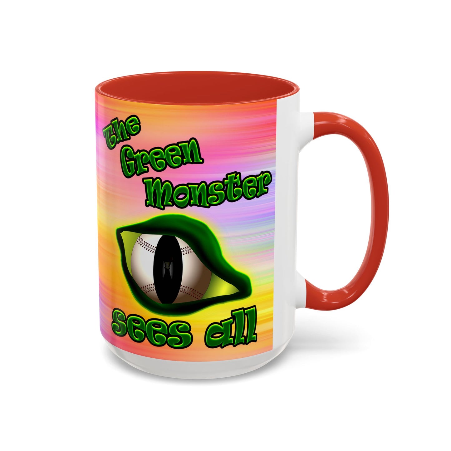 green monster - Accent Mug (color blur)