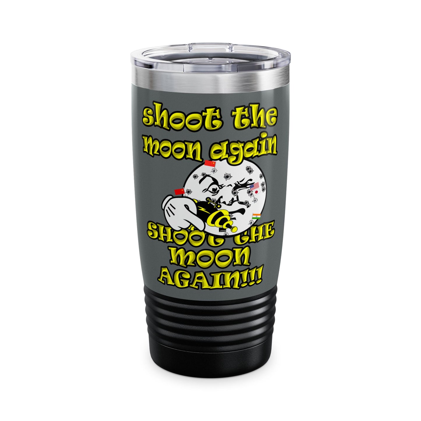 shoot the moon again - Ringneck Tumbler, 20oz (dark grey)