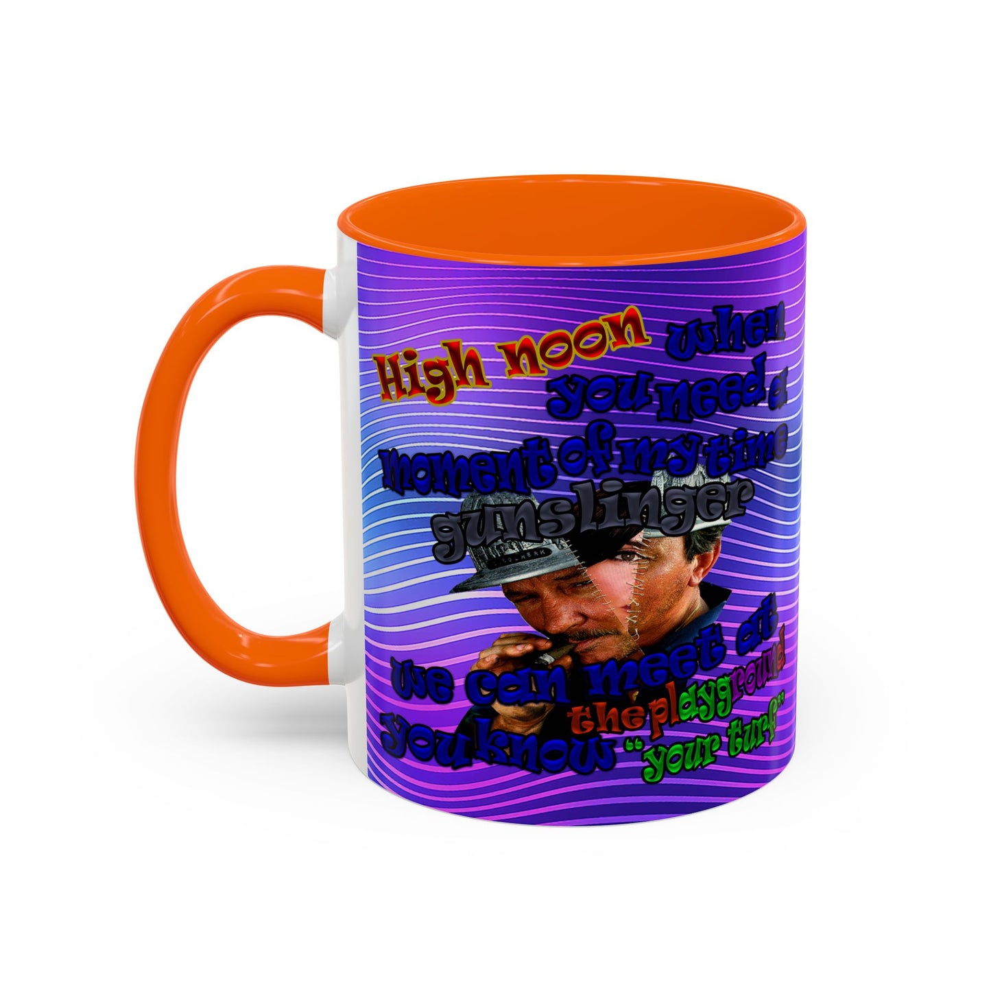 high noon - Accent Mug (purple wave)