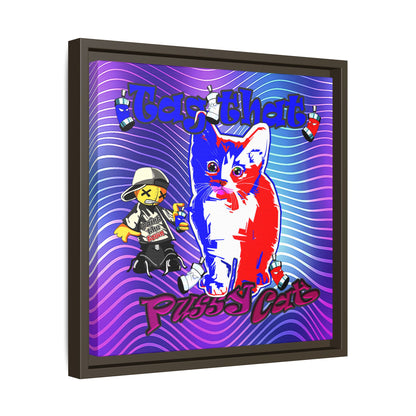 tag that - framed canvas art (purple wave)