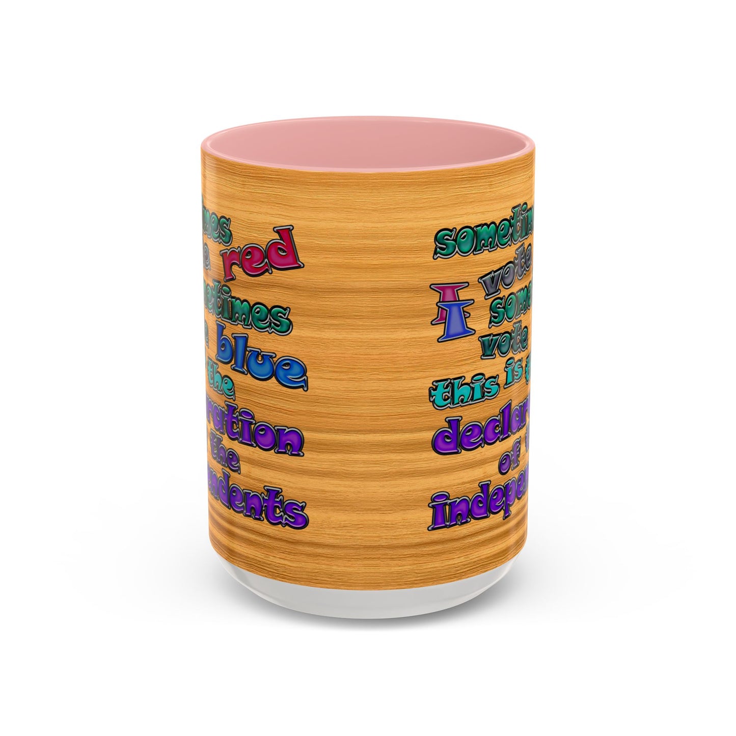 declaration of the independents - Accent Mug (butterscotch wood finish)