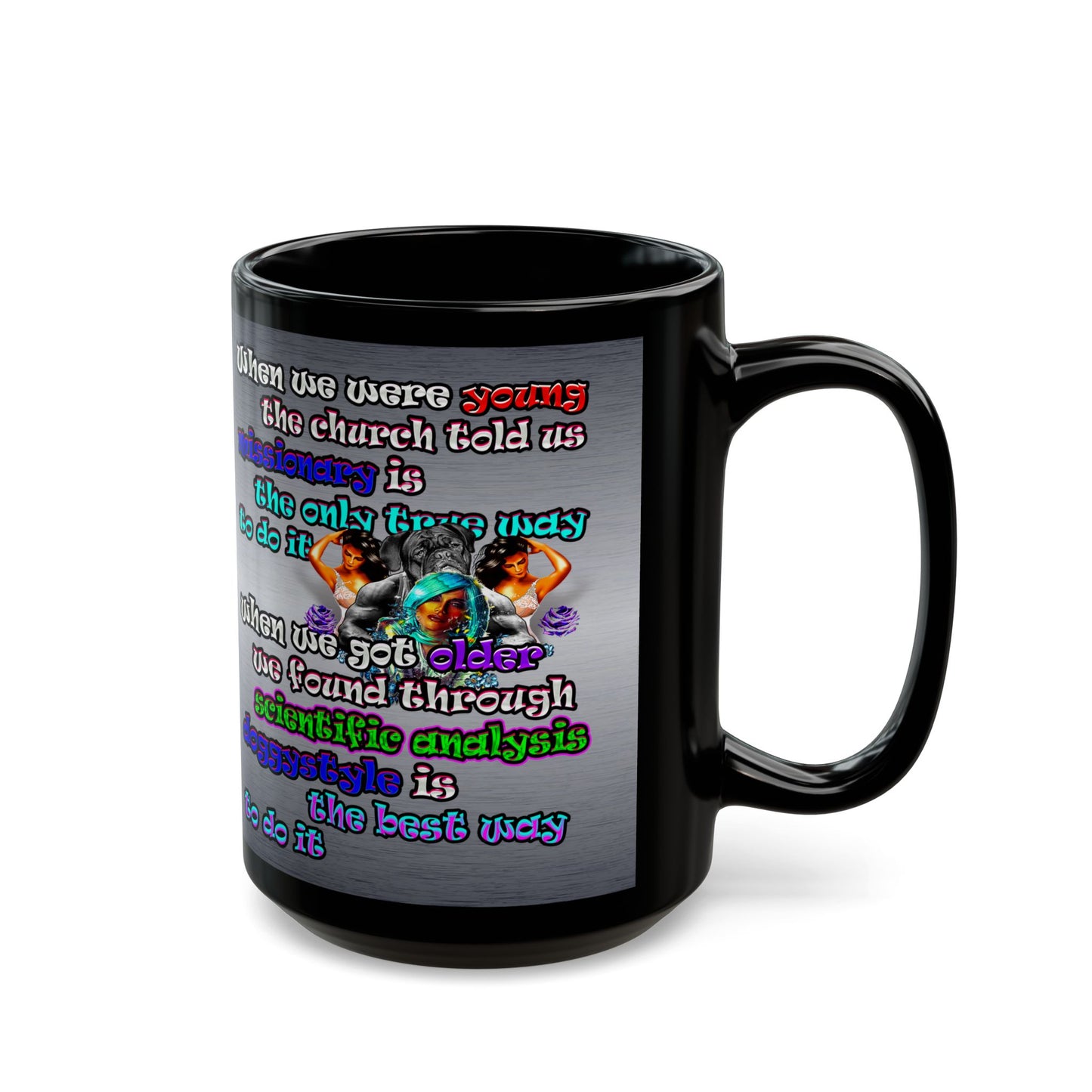 doggystyle - Black Mug (brushed nickel)