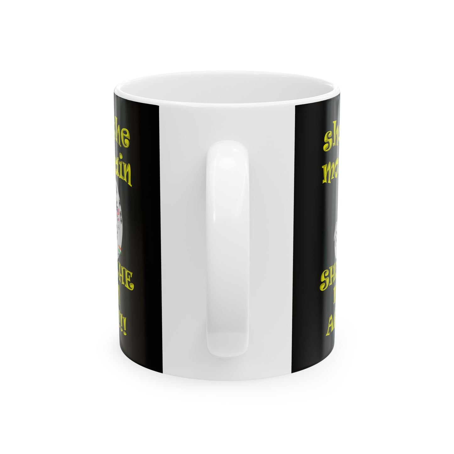 shoot the moon again - White Mug (black)
