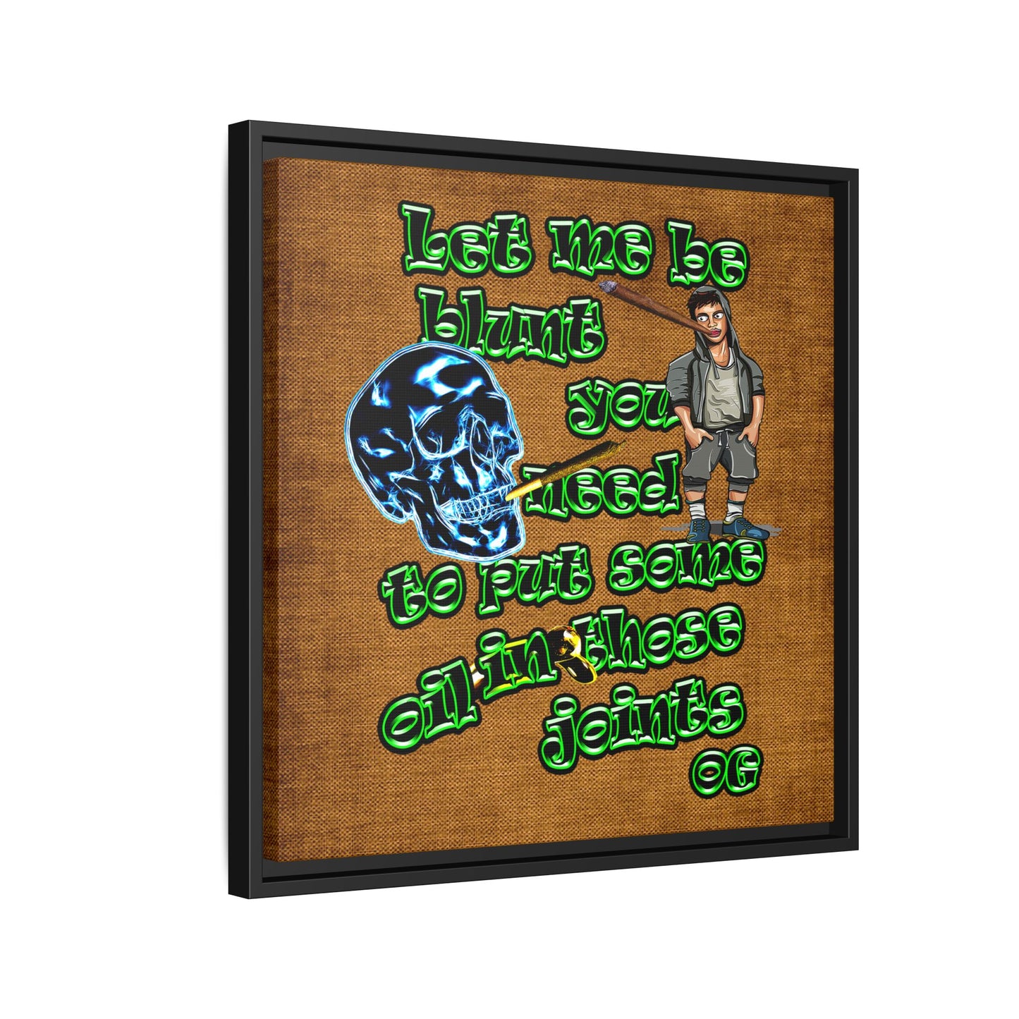 og - framed canvas art (brown papyrus)