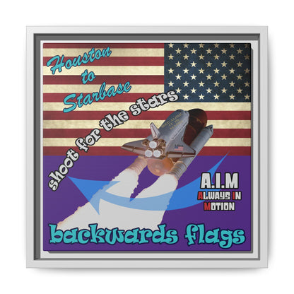 shoot for the stars - framed canvas art (purple)