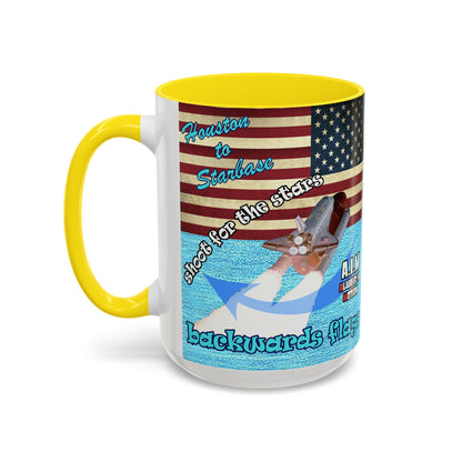 shoot for the stars - Accent Mug (faded blue)