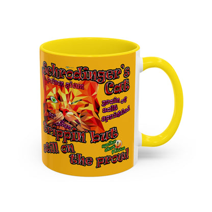 schrodinger's cat - Accent Mug (yellow)