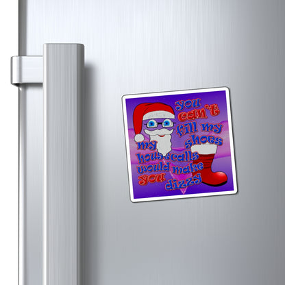 santa's shoes - Magnets - (purple-pink wave)