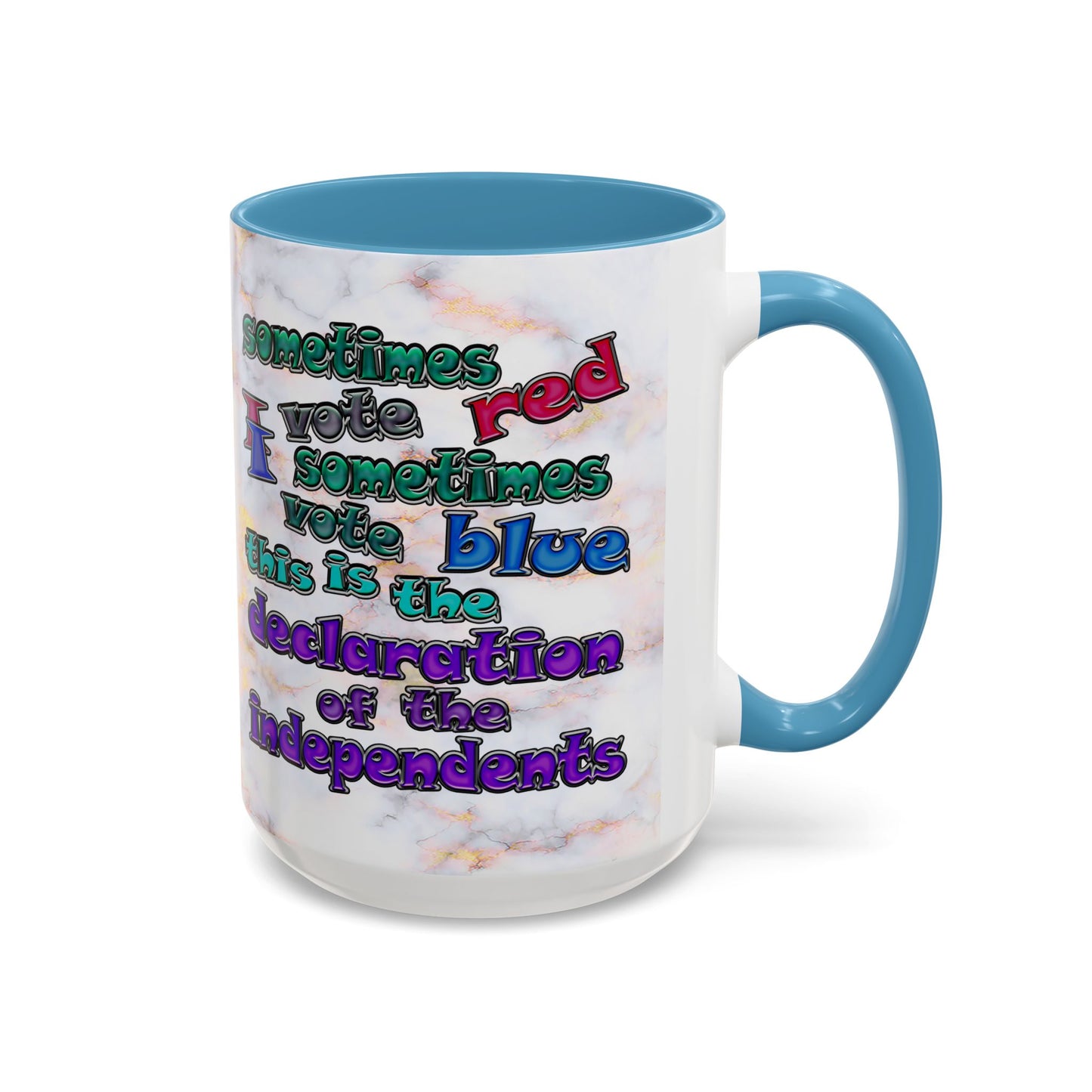 declaration of the independents - Accent Mug (white marble)