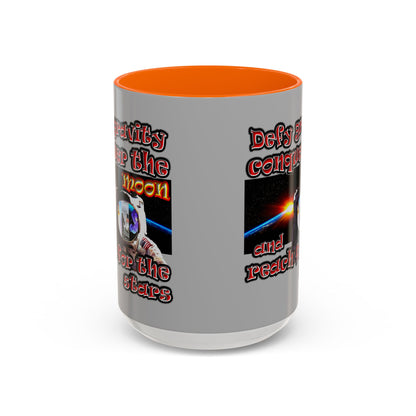 defy conquer reach - Accent Mug (light grey)