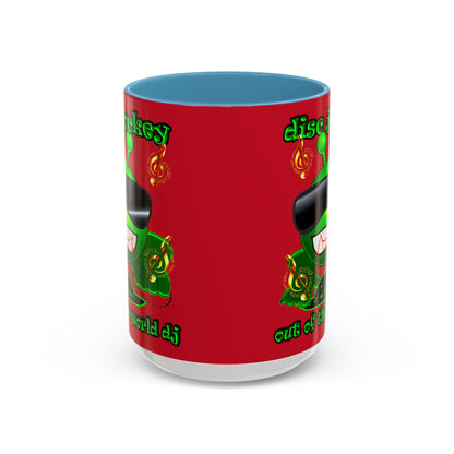 disc jockey - Accent Mug (dark red)