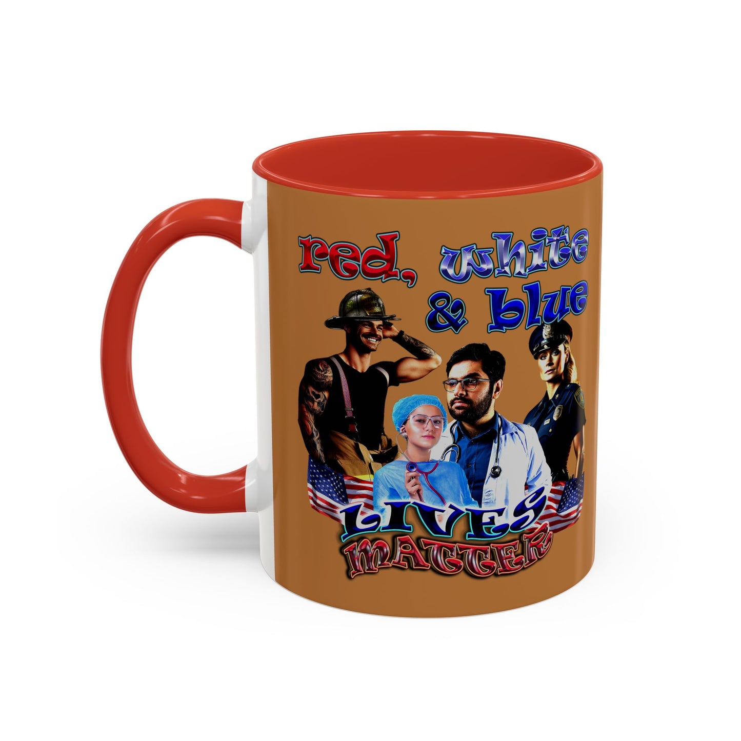 rw&b lives matter - Accent Mug (light brown)