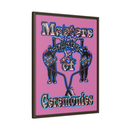 em cee squared - framed canvas art (light pink)