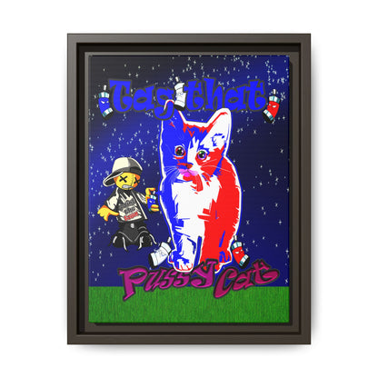 tag that - framed canvas art ('snoops' background)