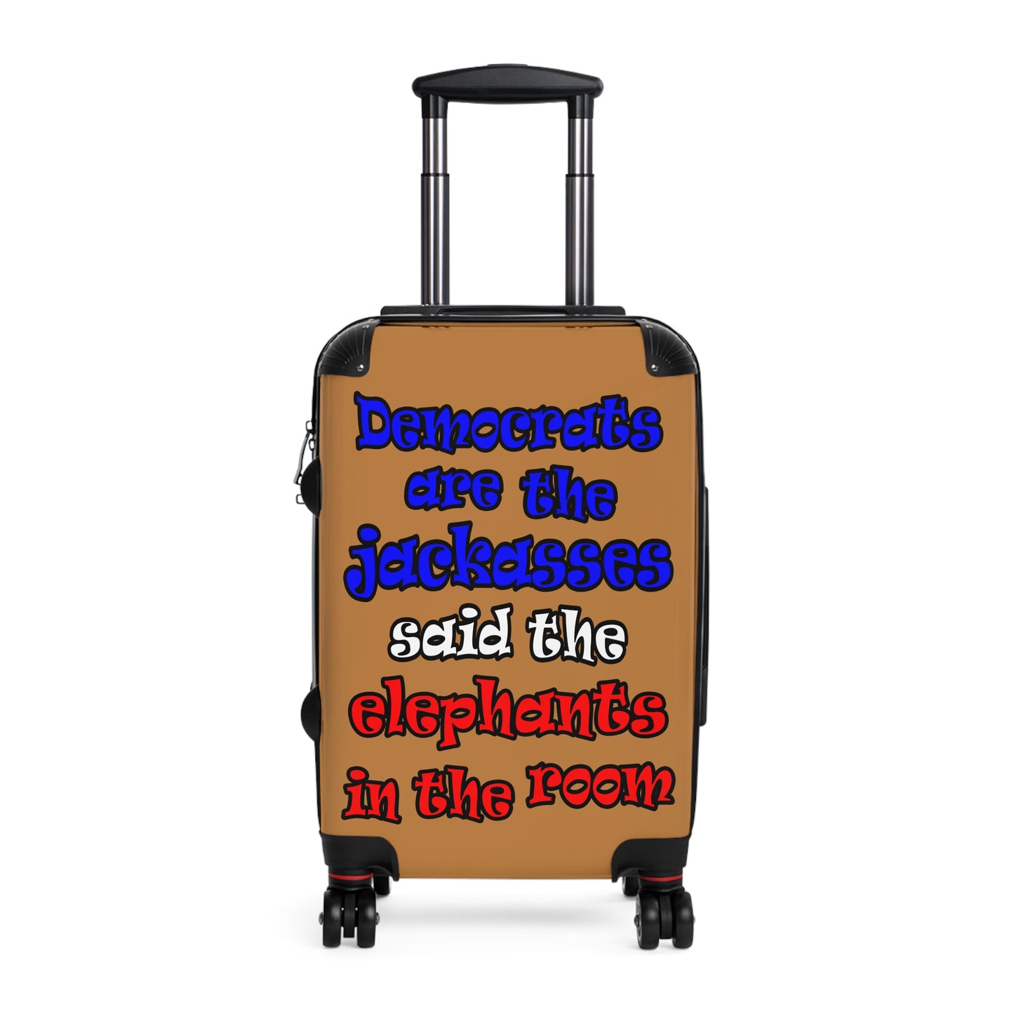 donkeys and elephants - Suitcase (light brown)