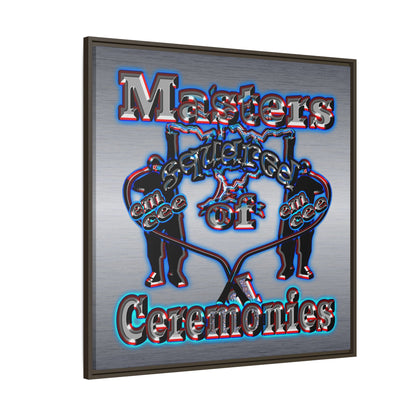 em cee squared - framed canvas art (brushed nickel)