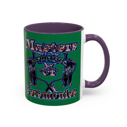 em cee squared - Accent Mug (dark green)