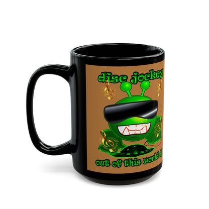disc jockey - Black Mug (light brown)