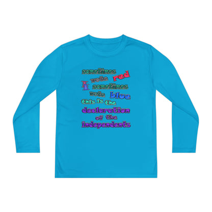 declaration of the independents - Youth Long Sleeve Competitor Tee