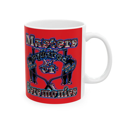 em cee squared - White Mug (red)