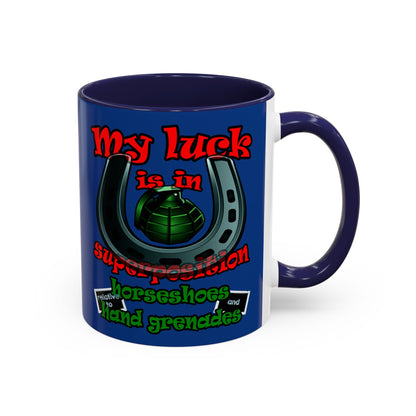 my luck - Accent Mug (dark blue)