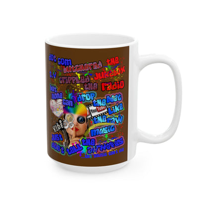 drop the beat - White Mug (brown)