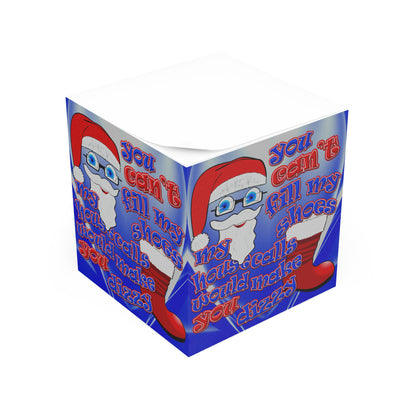santa's shoes - note cube (blue-white wave)