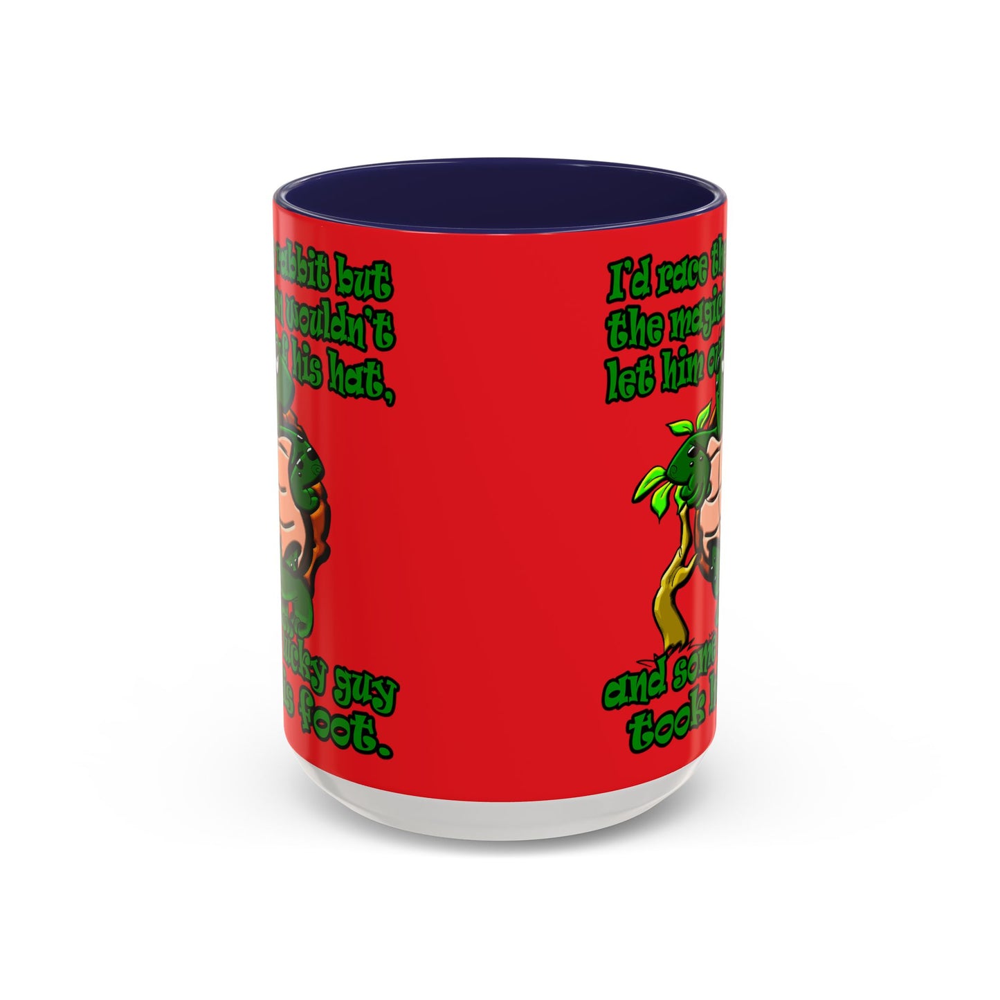 turtle race - Accent Mug (red)