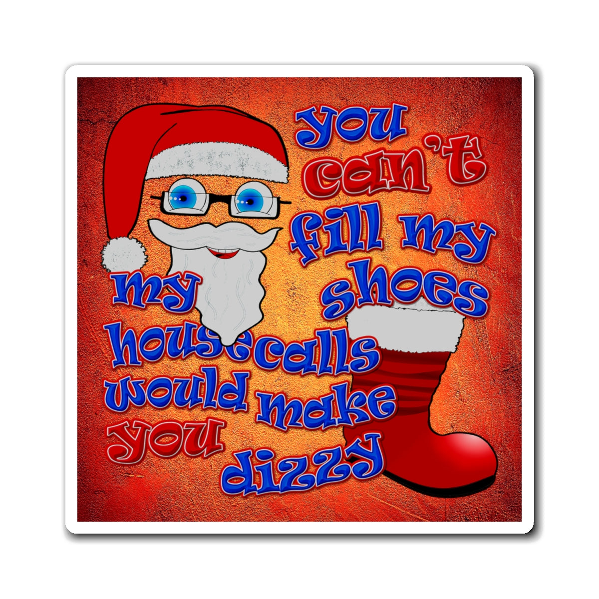 santa's shoes - Magnets - (burnt orange)